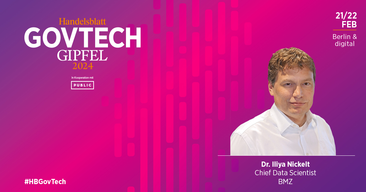 _digitalglobal's tweet image. On Thursday #HBGovTech takes place &amp;amp; we will be there! 🥳Join @INickelt, Chief Data Scientist @BMZ_Bund on a panel about generative AI. 
🗓️22.02.24 ⏰10:30 📍Main stage
Find out more 👉is.gd/pY6PS6