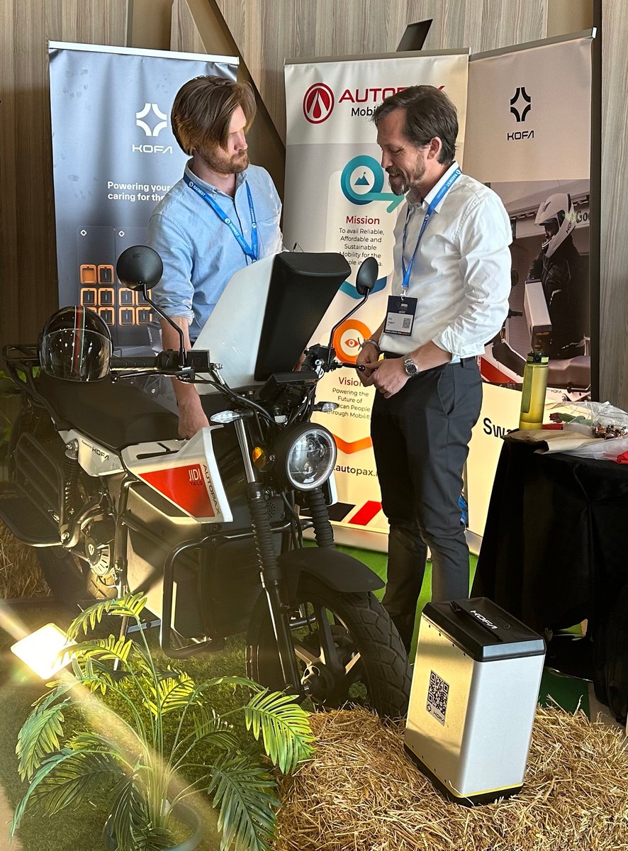 WeAreKofa's tweet photo. Back from @AfricaTechSummit! 🌍 Energized by engaging with tech pioneers & showcasing our #Kore2 batteries and #Jidi e-motorcycle. 🏍️ 💡 Heartfelt thanks to all who shared feedback.
#ATSNBO24 #africatechsummit https://t.co/XyUF93vve6