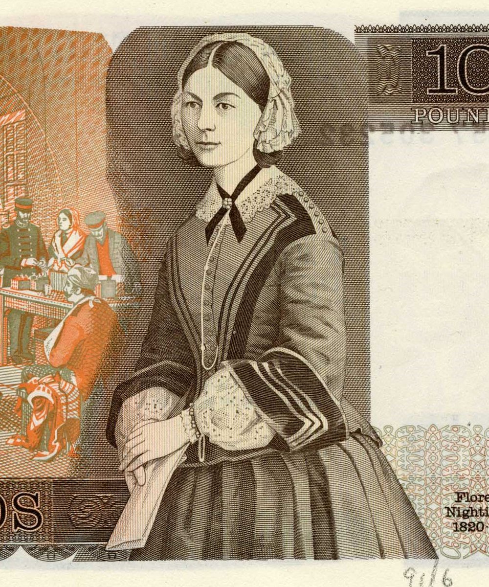 #OTD in 1975, the old £10 banknote featuring Florence Nightingale was issued. #Nightingale was a social reformer who was instrumental in improving nursing standards during the Crimea War.