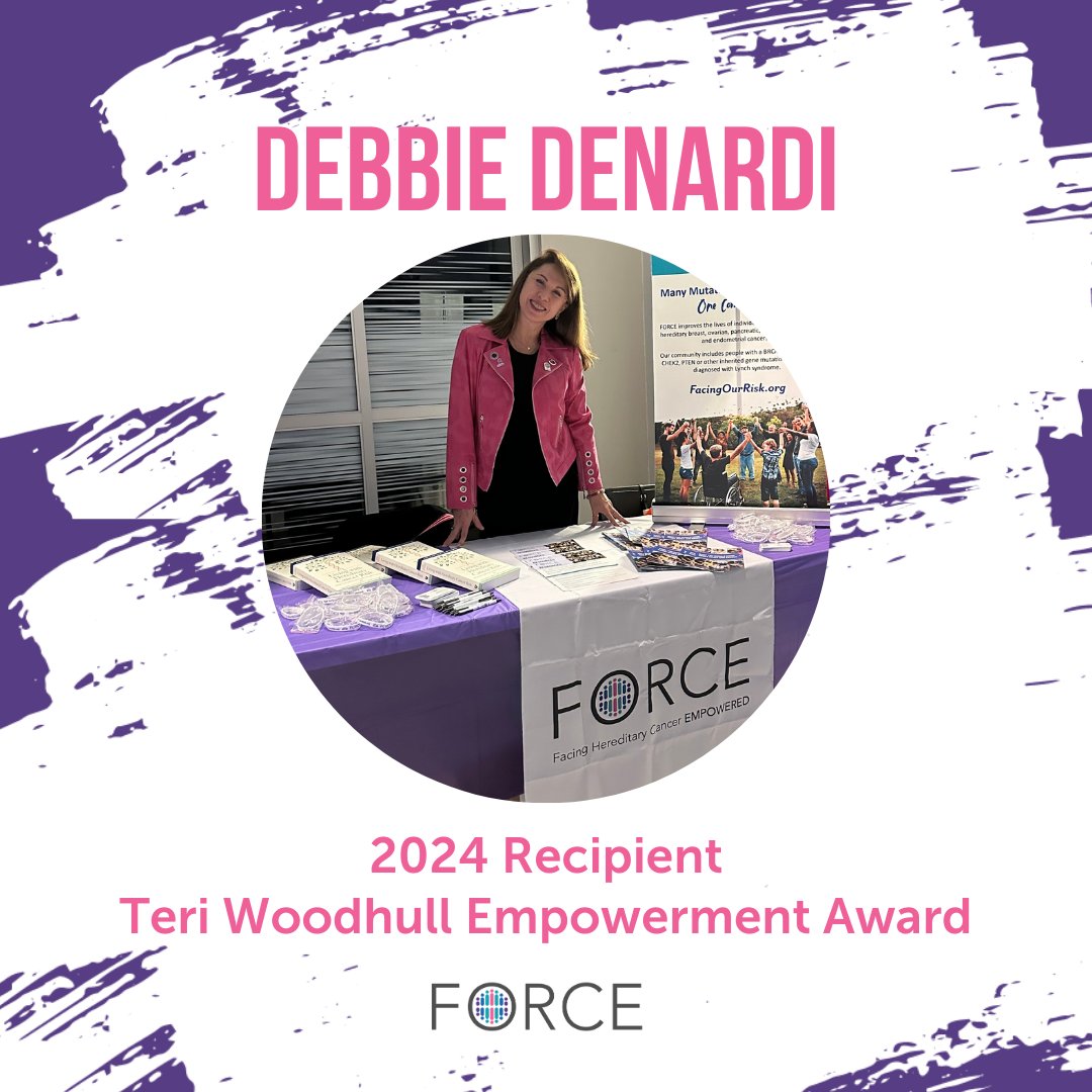 🎉Debbie is our 2024 Teri Woodhull Empowerment Award winner! Her unwavering commitment to the hereditary cancer community is inspiring. Originally from Argentina, Debbie is dedicated to supporting Latino/a communities, bridging gaps in cancer care & research. Congrats, @debsetu!