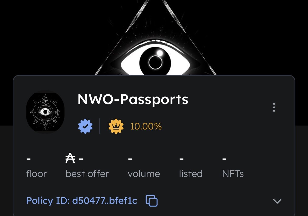 NWO_cardano's tweet photo. The selection process is about to being 

Passports will be required to enter the new world

Pledge your allegiance https://t.co/HrRhAVTy5K