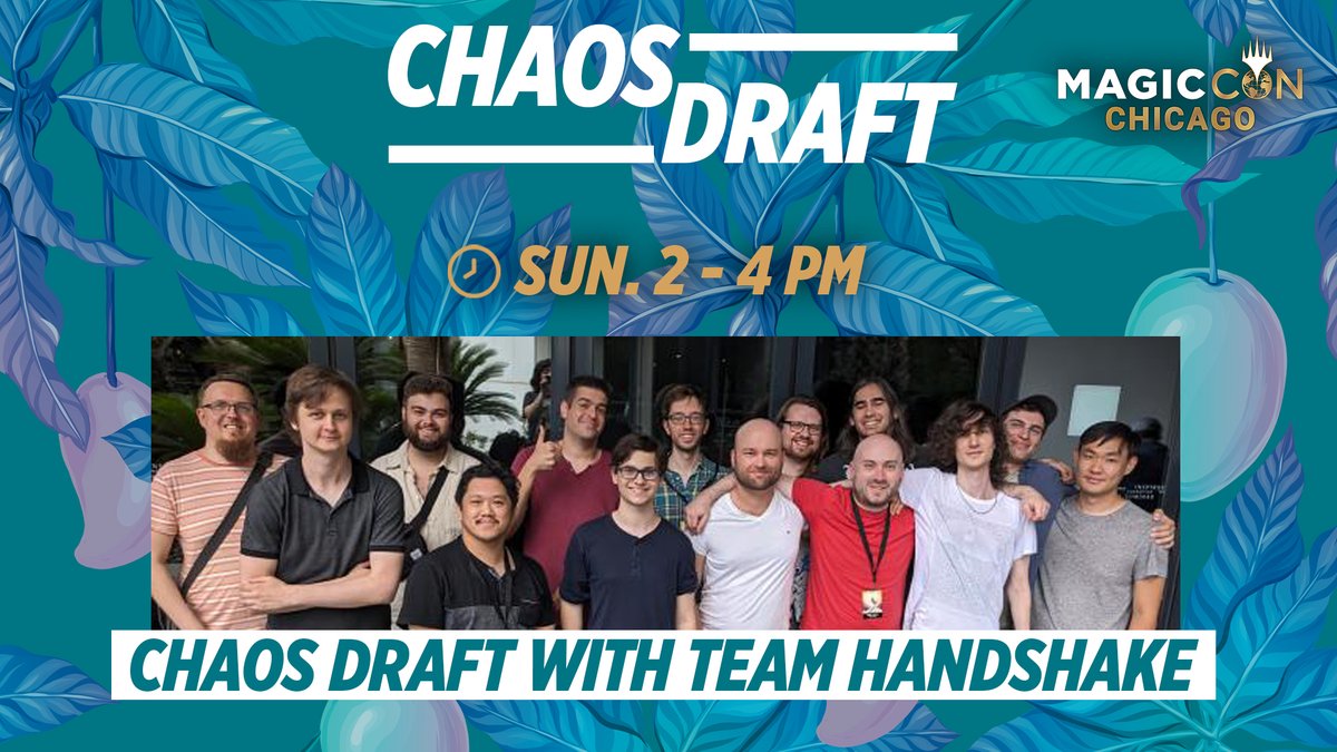 UltimateGuard's tweet photo. #TeamHandshake is challenging YOU in a Chaos Draft @ #MCChicago 🤯
✨ Compete against 4 of the current best Magic players in the world.
To get a chance, you just have to:
➡️ Follow Ultimate Guard
➡️ Like & retweet
➡️ Comment with the set you want to draft
@Nathansteuer https://t.co/kqPvsusrW1