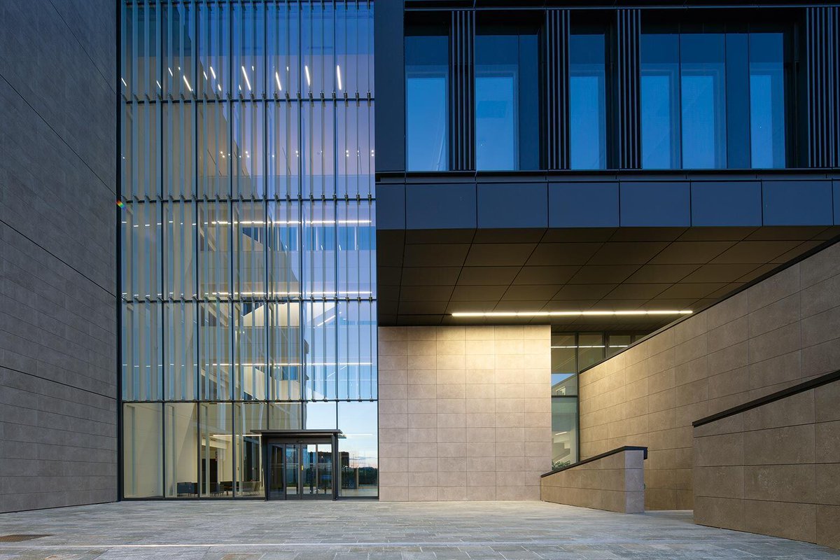 Archello's tweet photo. Chiesi Farmaceutici Headquarters designed by EFA studio di architettura features Marazzi's Mystone Gris Fleury 
https://t.co/WWSbub4DVa https://t.co/Jm1V1z4lsM