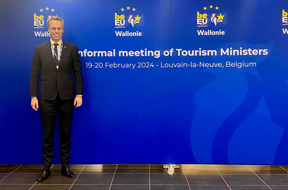#Tourism #EU2024BE| the 🇪🇺Tourism ministers and the Commissioner @ThierryBreton meet today in Louvain-La-Neuve🇧🇪 to exchange on the twin green🚵and digital 📲transition of #EUTourism. 
Also for tourists workers💁🧑‍🍳
The ministerial meeting keeps tourism🌍 on the EU agenda👏
