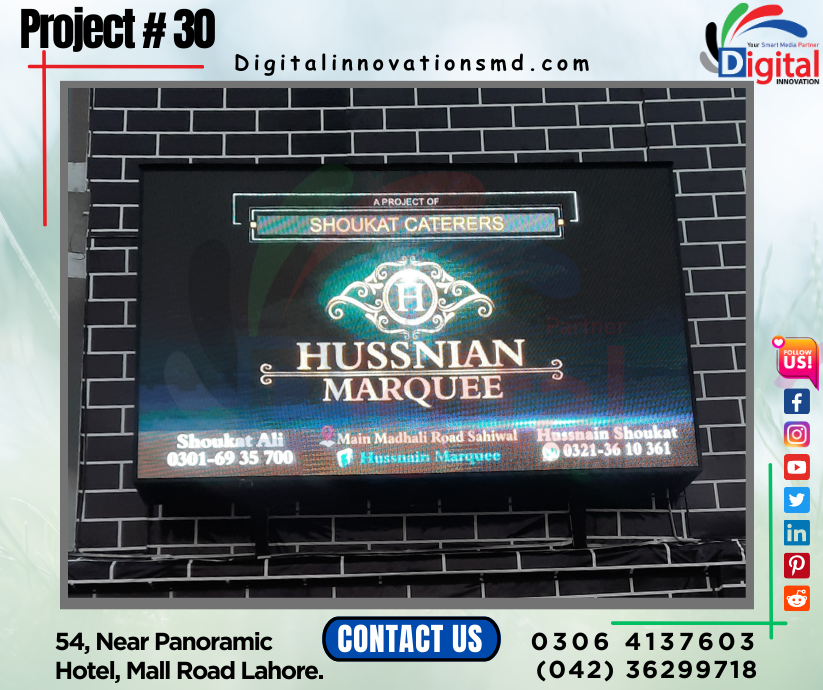 DISmdscreens's tweet image. We're thrilled to announce the successful installation of our Outdoor SMD Screen at Hussnain Marquee. Want to add some wow to your space? Get in touch!

𝗖𝗼𝗻𝘁𝗮𝗰𝘁 𝘂𝘀: digitalinnovationsmd.com

#SMDscreens #smdscreens #indoorscreen #outdoorscreens #OutdoorAdvertising