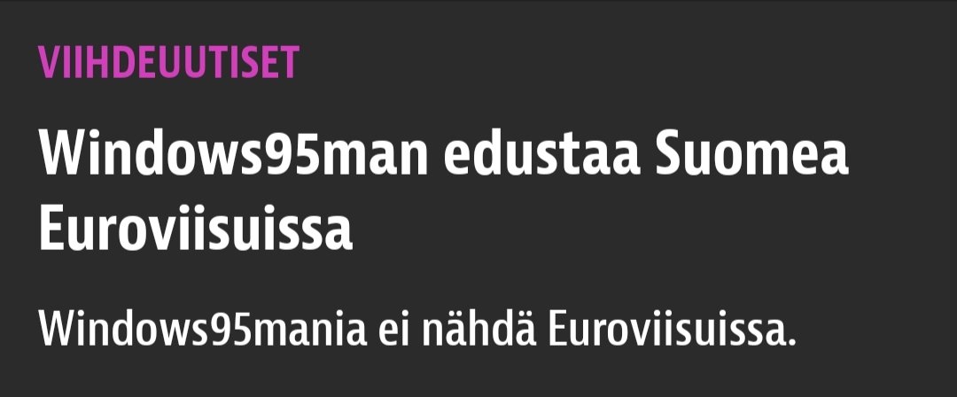 Aika monitulkintainen uutinen #euroviisut