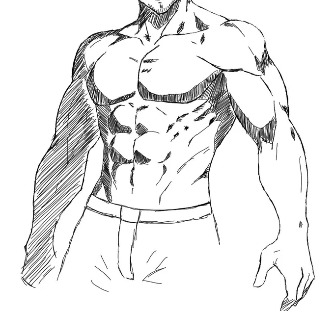今日の練習 
筋肉の影をひたすら研究してた💪
ぷその自キャラの資料助かるぅ 