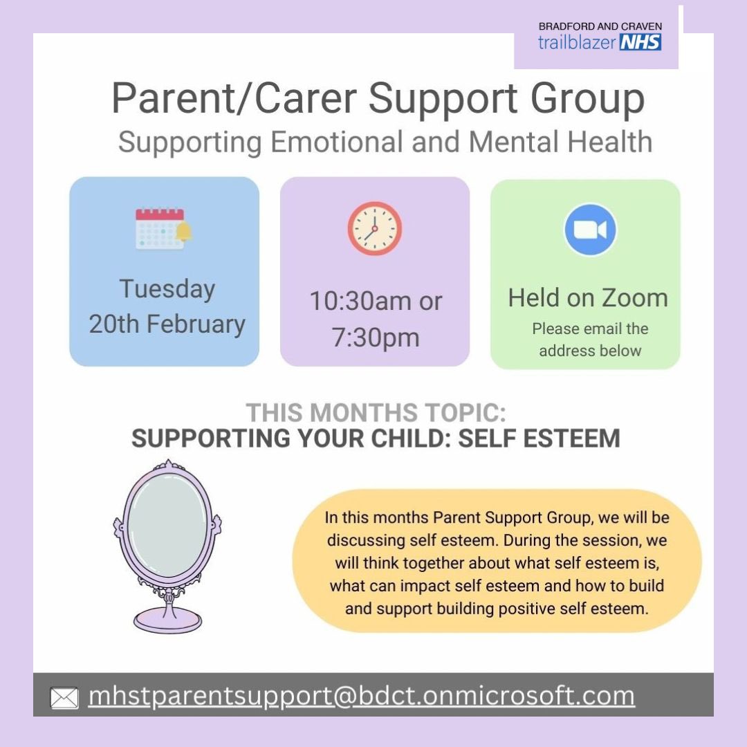 Parent support group tonight 7:30pm all parents welcome