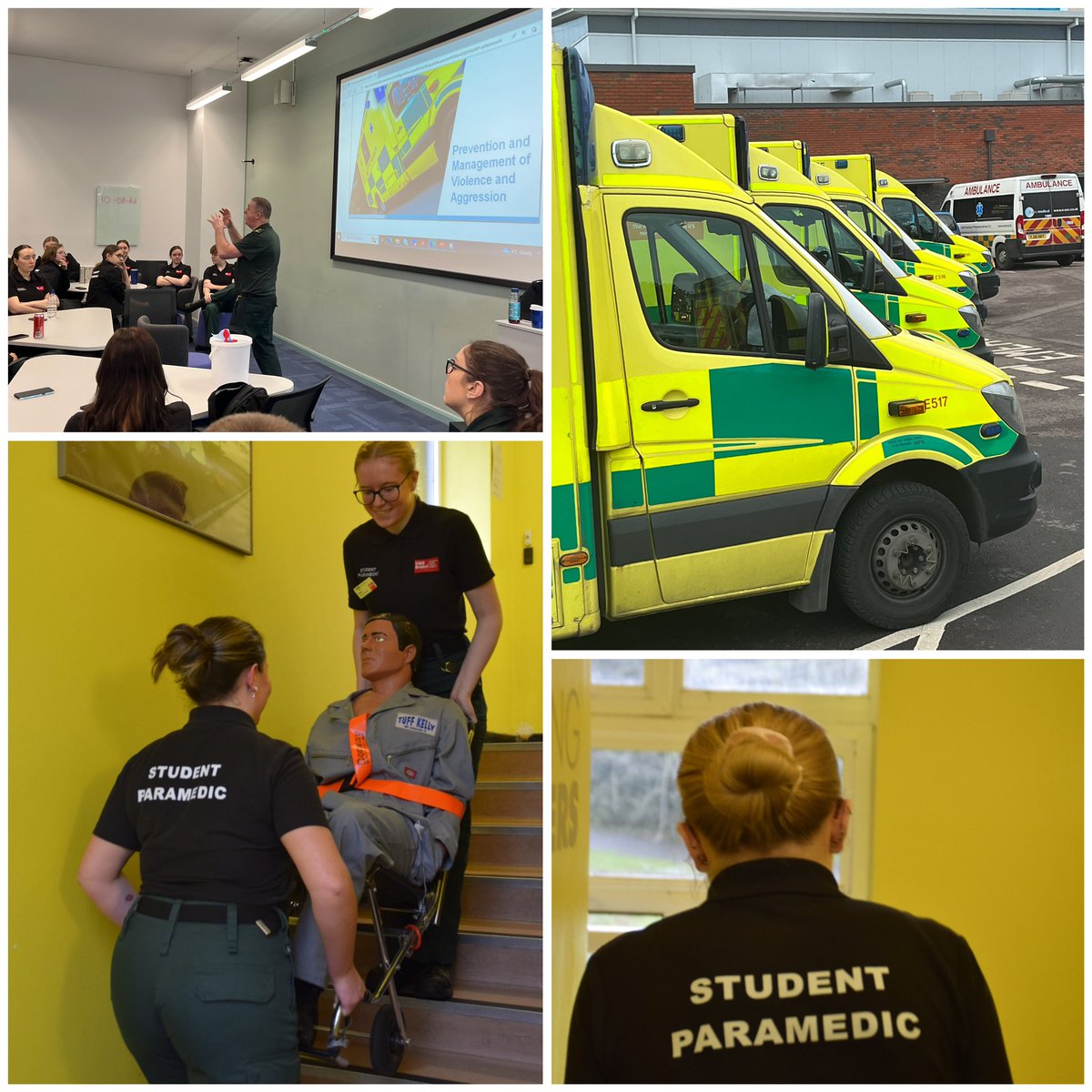 Last week was a busy week for the Practice Education Team delivering student inductions to one of our partner universities @UWEPara Good luck to the cohort who will now go onto ambulance placement with us.