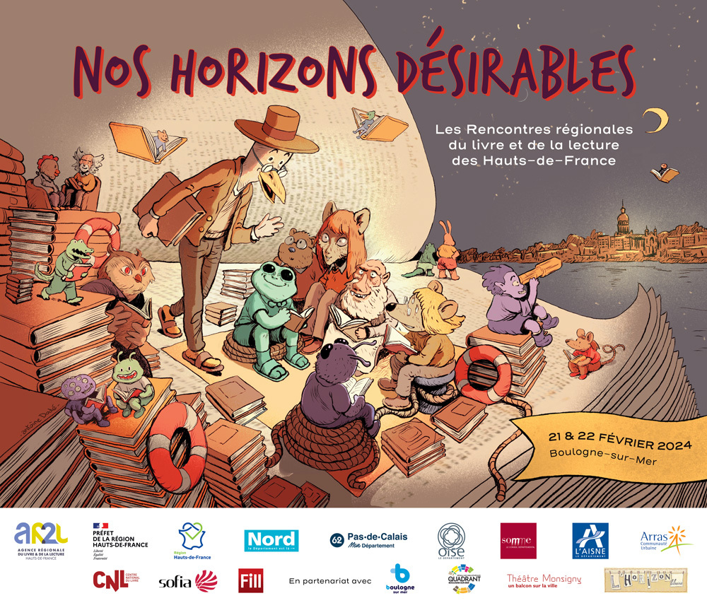 "Nos Horizons désirables" : l'@AR2L_HDF organise les Rencontres régionales du livre et de la lecture #Hautsdefrance les 21 et 22/02/24 à Boulogne-sur-mer. J'y animerai demain la table ronde sur le contrat de filière : alexandraoury.com/2024/02/biento…