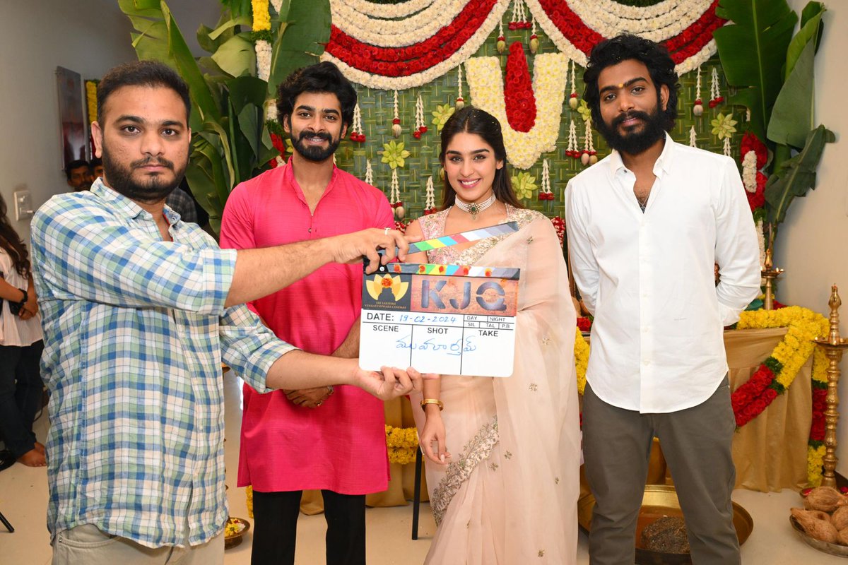 SureshPRO_'s tweet photo. A new beginning with an auspicious Pooja ceremony for #SLVC Production no.8 ~ #KJQ 🤩🪔
The occasion graced by our Blockbuster Director #SrikanthOdela with the first clap 🎬💥
@Dheekshiths #Shashiodela #KK #YuktiThareja
@sudhakarcheruk5 @Poornac38242912 @karthikaSriniva @nagesh_banell @Sekhar4499 #SrikanthRamisetty @VamsiKaka @SLVCinemasOffl