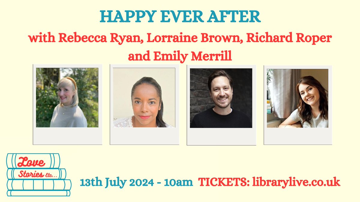 First up, at 10am 'Happy Ever After' with @WriteBecsWrite @LorraineBrown23 @richardroper @AlittlewriterEm.