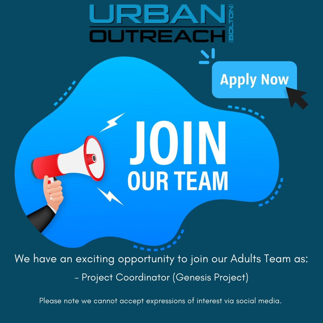 Keen to work for a Christian charity? We have a vacancy in our Adults Team. We are looking for individuals who are highly motivated to provide life-transformational support to those affected by poverty, disadvantage and distress in our town. Apply here: urbanoutreach.co.uk/vacancies