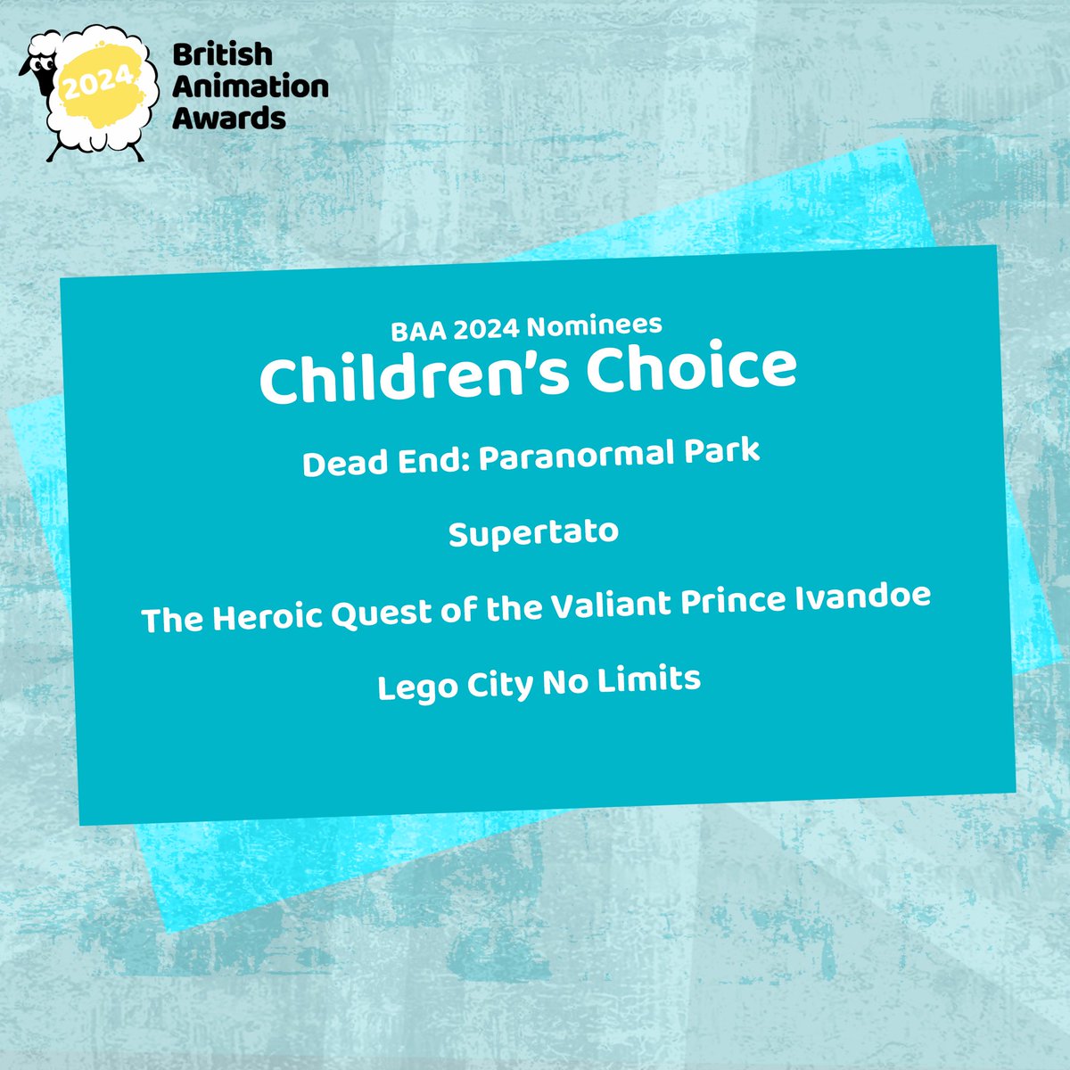 Here are all the #BAA24 nominees for:

🐑 Best Children’s Pre-School Series
🐑 Best Children’s Series
🐑 Children’s Choice

Good luck to all the nominees!