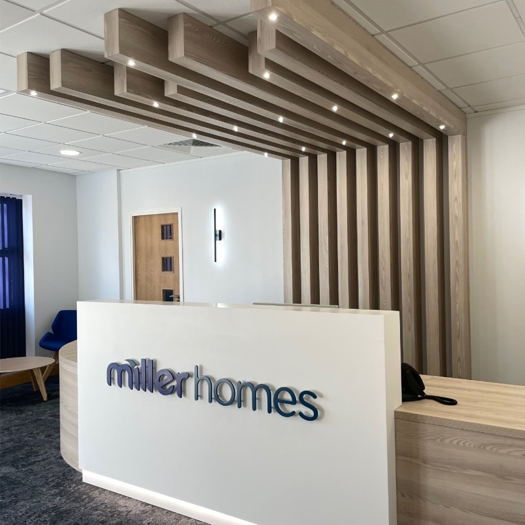 EvolutionUK_Ltd's tweet photo. Having already worked with Miller Homes across their developments, they approached Evolution to help roll out their branding at their regional head office in the South Midlands. https://t.co/J9fhaizTEG