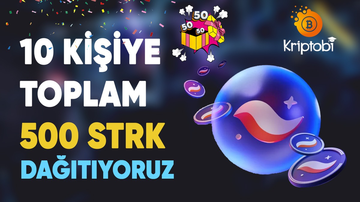 🎉Anlık OTC değeri ile $1.000 Çekiliş!!! ✨Söz verdiğimiz gibi bir cüzdanımızı doğrudan sizlere dağıtıyoruz. Yani 1 cüzdan da takipçilerimiz için kasmış oluyoruz. 10 Kişiye Toplam 500 $STRK Dağıtıyoruz Şartlar; 1️⃣ @kriptobi ve @ilkercitikbel takip 2️⃣ Bu tweeti rt + like