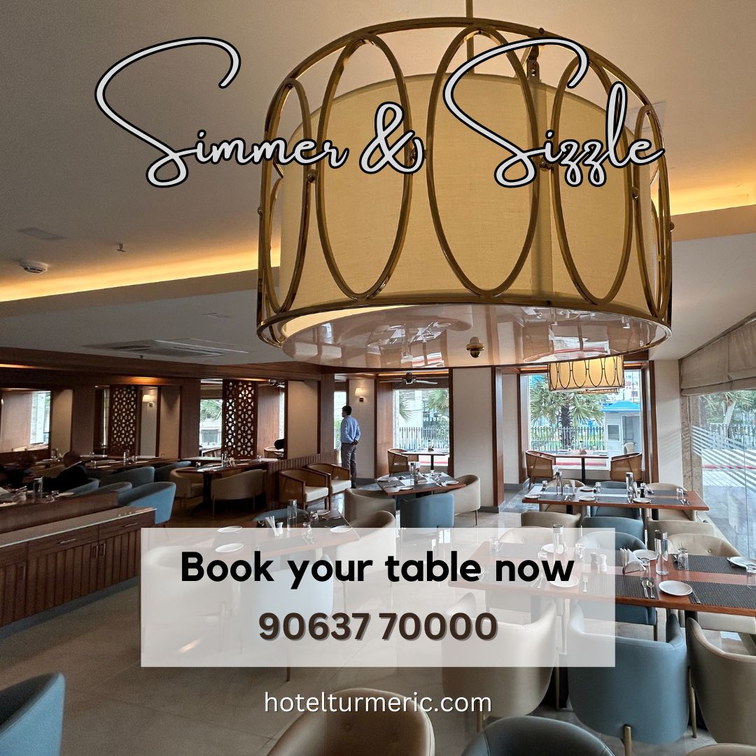 Hotelturmeric's tweet photo. Indulge in culinary delight at Simmer and Sizzle restaurant – reserve your table now for an unforgettable dining experience! #hotel #hotels #restaurant #simmersizzle #hotelturmeric #hotelturmericerode #erode #food #drink https://t.co/X6onHMiFkA