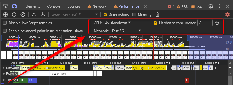 Astuce du copain référenceur :

Simuler les performances d'un mobile demande plus que de cliquer sur l'icone téléphone dans Chrome Dev Tools.

L'intérêt d'avoir un rendu fidèle ? Analyser beaucoup plus précisément la racine des problèmes d'INP par ex.

Méthode 👇

#SEO #Google