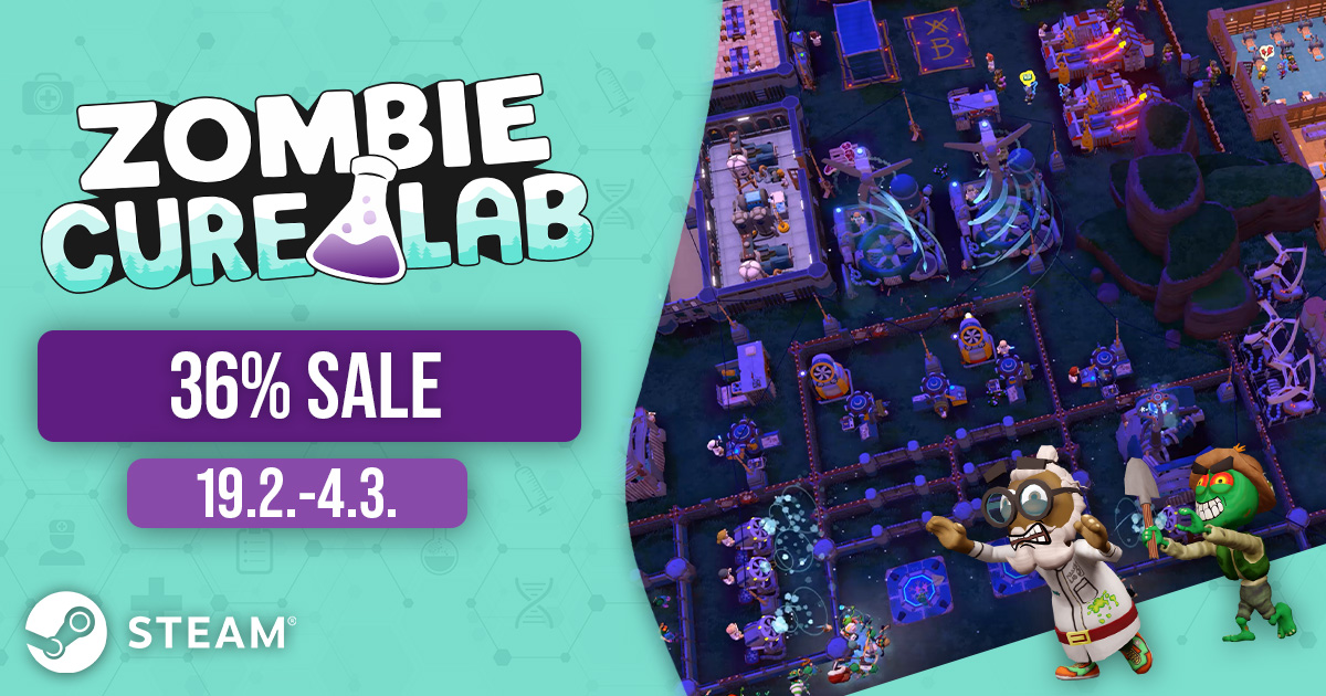 🧪 Zombie Cure Lab Steam Sale! 🧪
You can profit from a 36% discount on Zombie Cure Lab until March 4th. 🥳
Click here 👉 store.steampowered.com/app/1620290/Zo…
