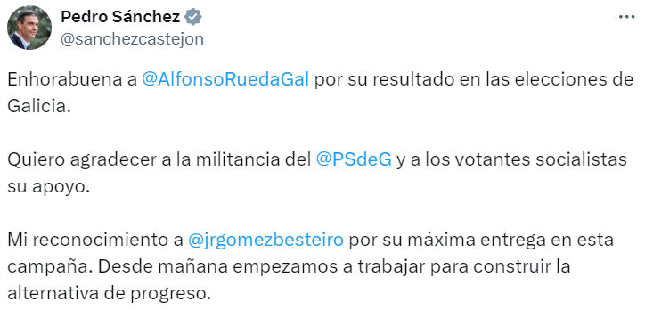 javierbernad's tweet photo. Cómo no explicar que has perdido las elecciones. https://t.co/Kf4VTmryyC. Escribir unas líneas en X sobre el asunto es igual que dejar a una novia por carta. Ni a Pedro Sánchez ni a Yolanda Díaz les ha parecido oportuno mostrar su autoridad tras un atril... https://t.co/Zu13sh5pXF