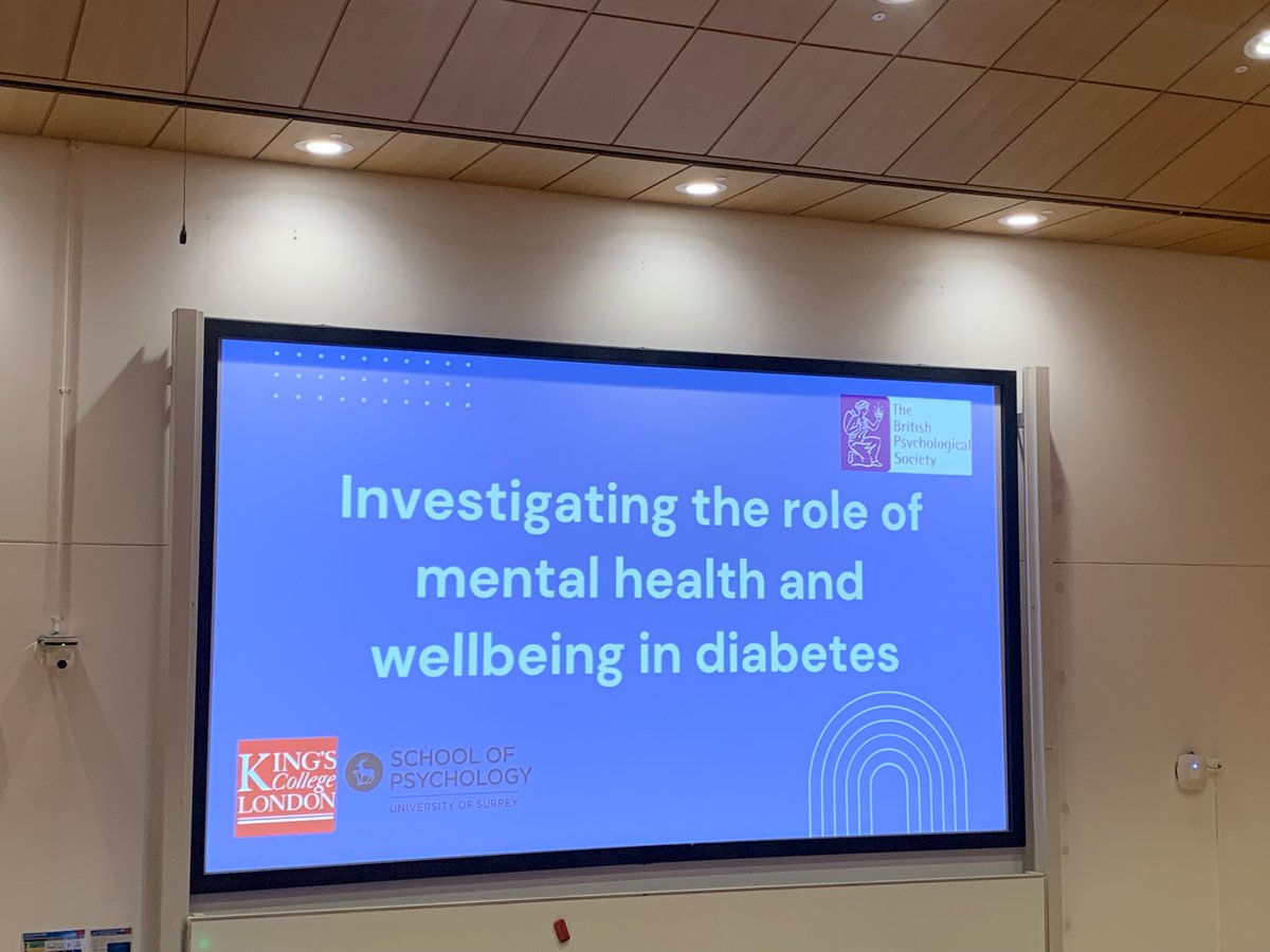 Looking forward to hearing about current challenges and discussions on mental health and wellbeing in diabetes! @BPSOfficial @KingsCollegeLon
