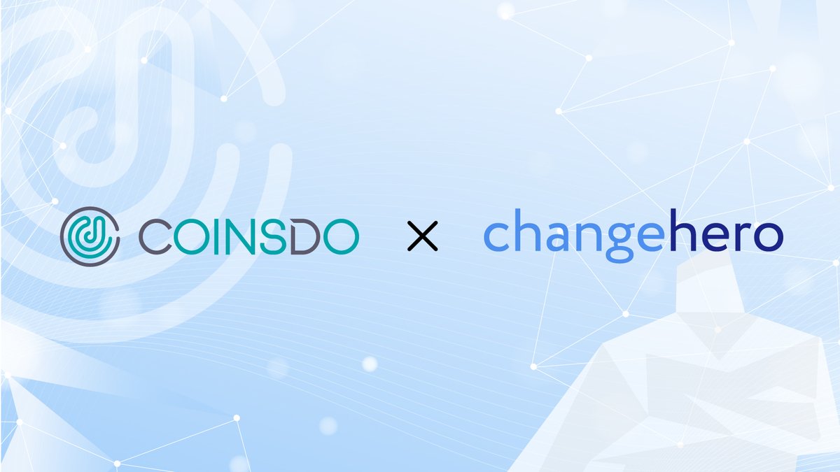 📢 Announcement 📢 CoinsDo is now partnered with @Changehero_io, a trailblazer in the cryptocurrency exchange world! ChangeHero's expertise in offering swift, regulated, and user-friendly crypto exchanging services aligns perfectly with our mission at CoinsDo and will be…