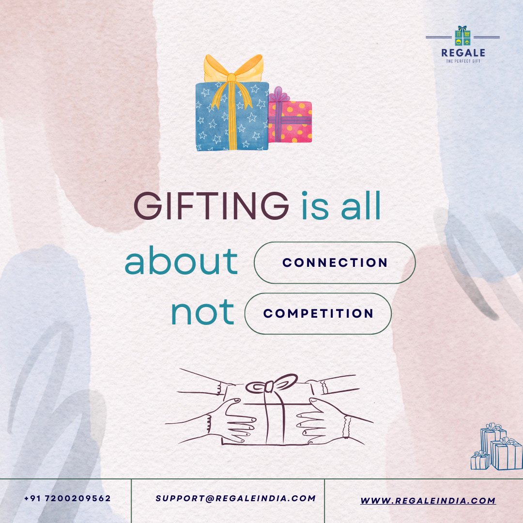 ✨ Unwrap connections, not comparisons. Let us get rid of the #gift-giving pressure! It's all about showing you care, not outdoing others🎁

Do you agree?

#corporategifting #employees #gifting #thoughtoftheday #customized #PersonalizedProducts #Chennai #giftideas #regaleindia