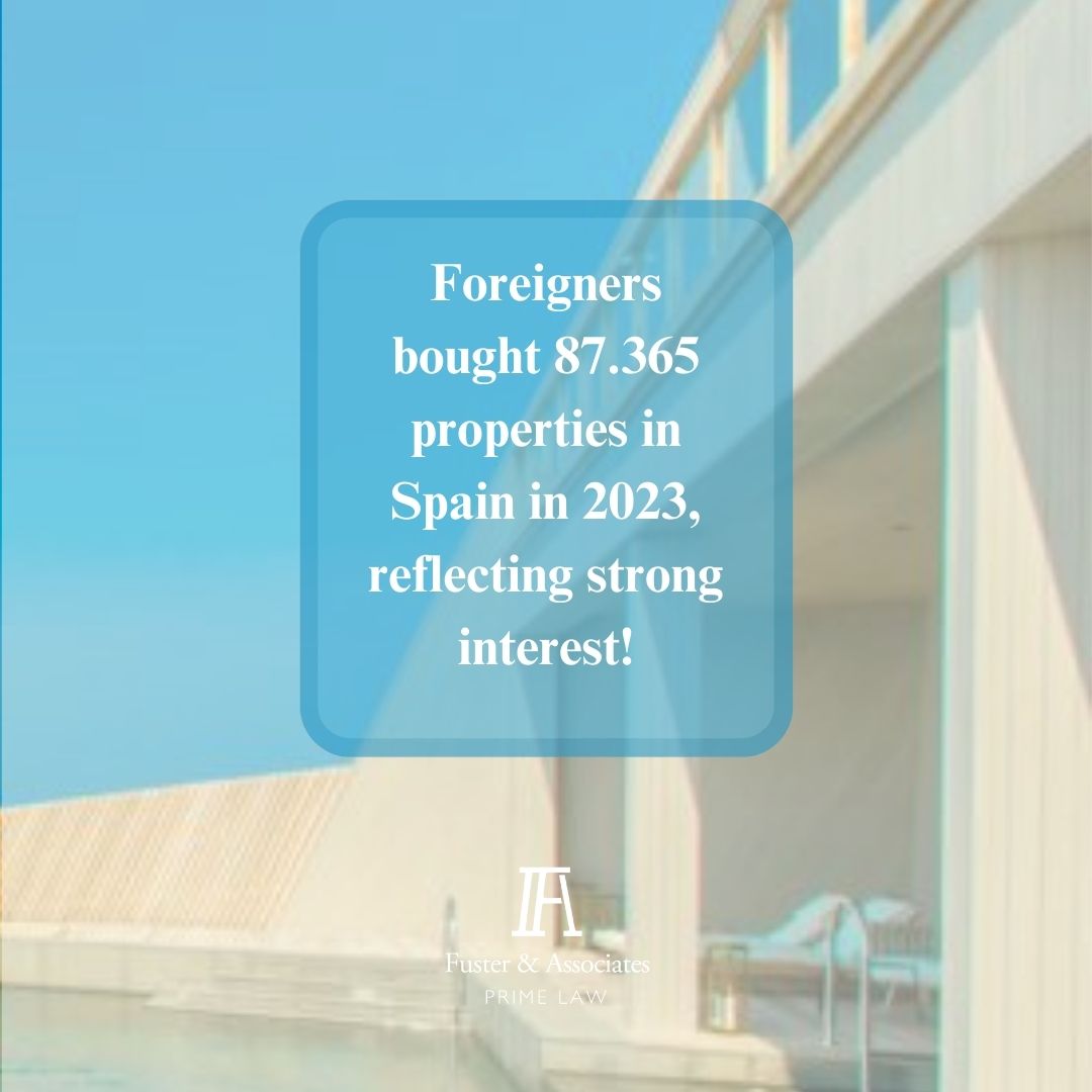 🌍💡 Did you know? Foreigners bought 87,365 properties in Spain in 2023, showing strong interest in the market! 🏠✨ Spain's allure for international buyers continues to grow. For more info, check our latest report! #SpainRealEstate #InvestInSpain