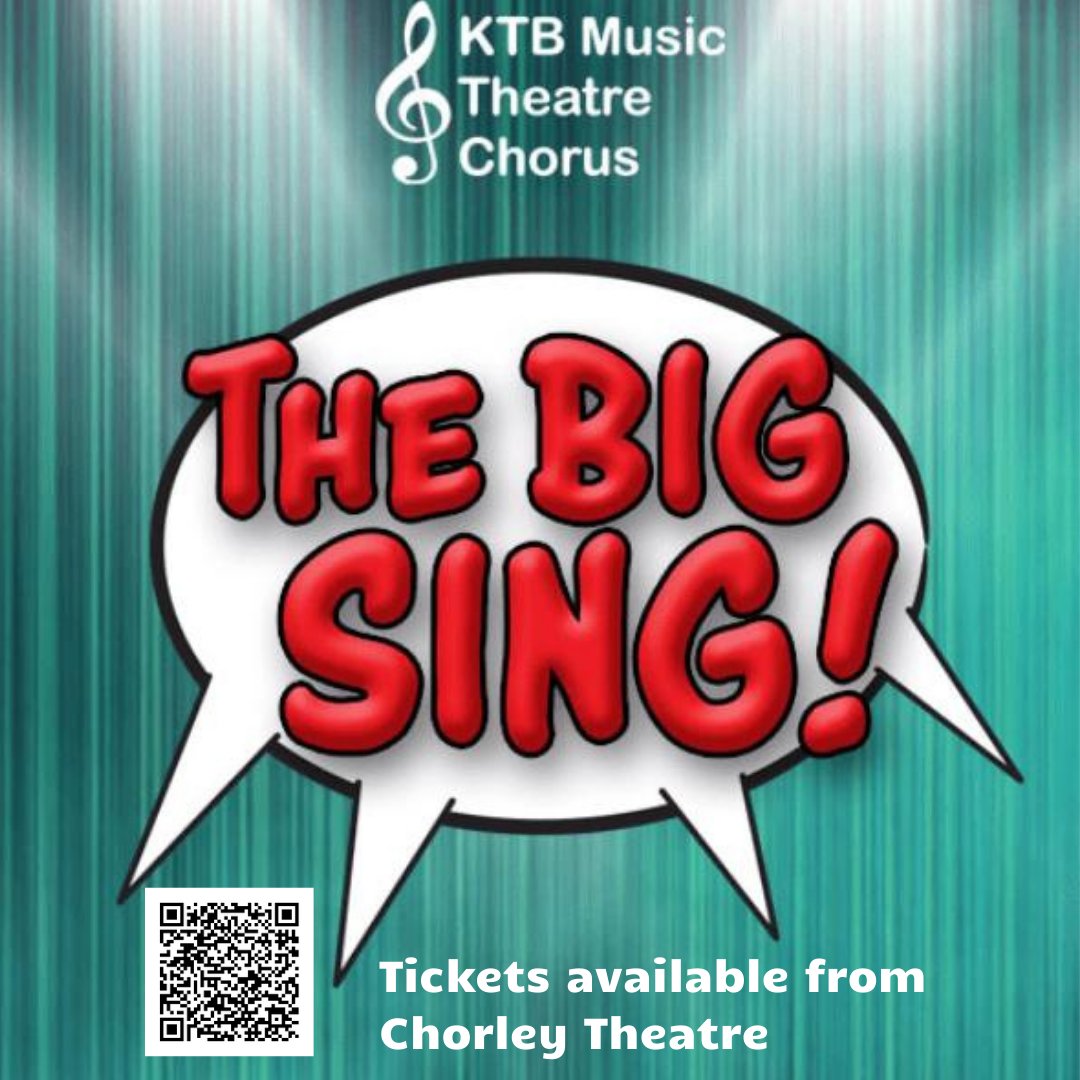 Join us at Chorley Theatre on the 7th March at 7.30pm - 9.30pm for 'The Big Sing!' with our Music Theatre Chorus! Here is the chance for you to sing along with us to some of your favourite show tunes! Details & Tickets: t.ly/43FKf