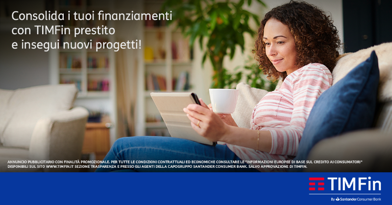 TIM_Official's tweet photo. Con #TIMFin Prestito potrai unire tutte le rate dei tuoi finanziamenti attivi in una sola e ottenere liquidità aggiuntiva per nuovi progetti.

Approfittane subito, l’offerta scade il 29/02. 👇