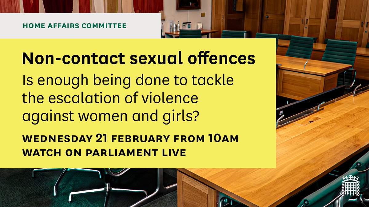 🗣️The first session of our inquiry into non-contact sexual offences is now underway. We are hearing from: Lisa Squire, mother of Libby Squire and campaigner @McGlynnClare @ProfSexualities @KatrinHohl 📺Watch here: parliamentlive.tv/event/index/38…