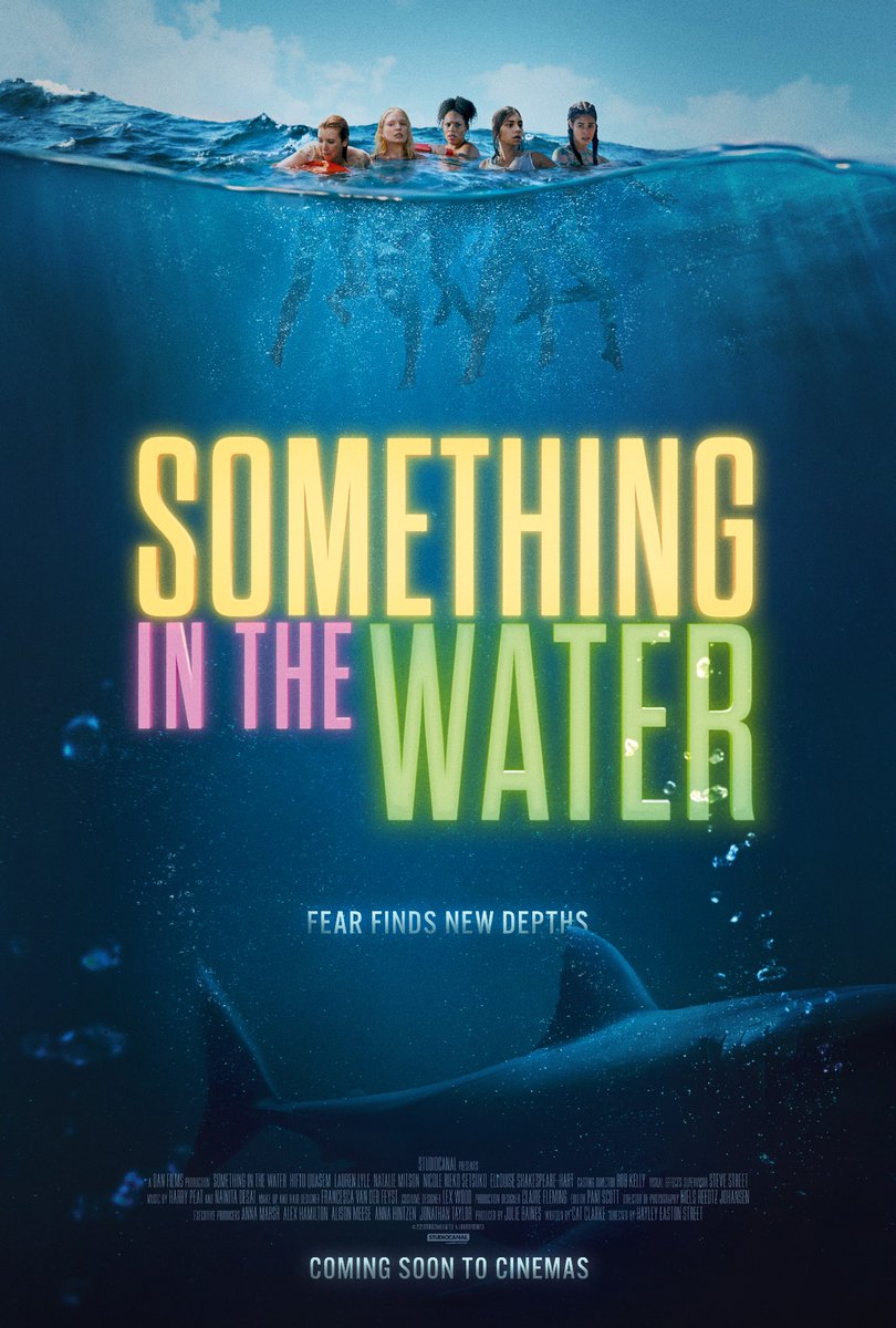 Here’s the poster for Something in the Water, starring Hiftu Quasem, @LlaurenLyle Natalie Mitson @nicolerieko @ellouisesh and directed by @EastonStreet @StudiocanalUK
