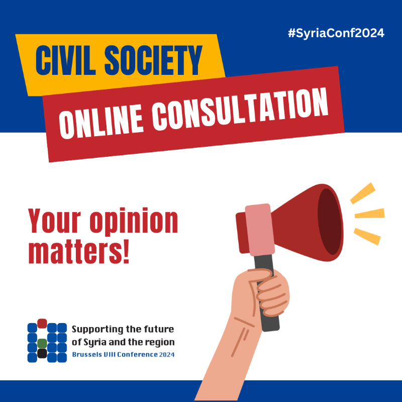 eu_echo's tweet photo. Calling on all Syrians and members of civil society in Syria and its neighbouring countries - your opinion matters!

Support #SyriaConf2024 by telling us your priorities for the future of Syria and the region.

Take part in the online survey by 6 March.

Click ⬇️