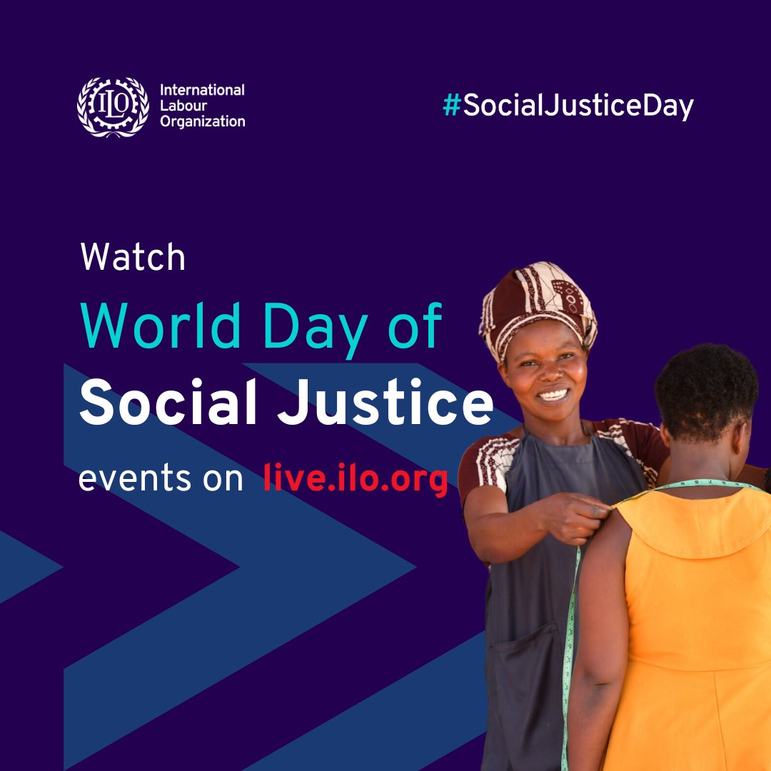 To bring social justice to all, we must end #ChildLabour, #Forcedlabour and #HumanTrafficking. Follow the @ilo events live 👇👇👇