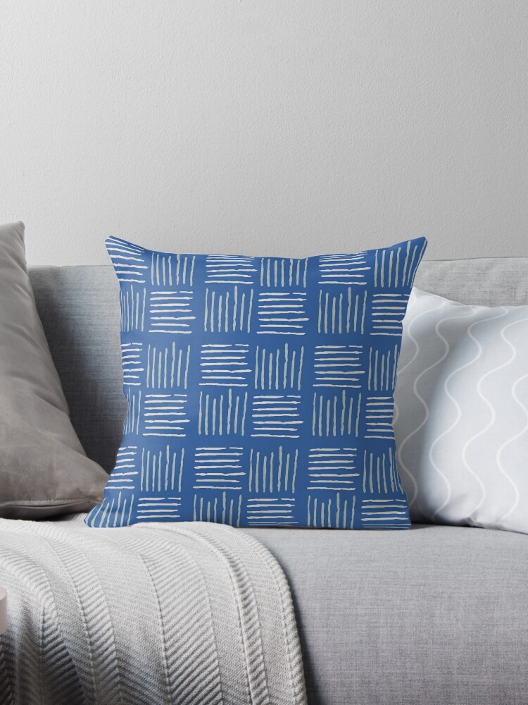 Enjoy 15% OFF with any 2 @Redbubble pillows! Decorative and durable 100% spun polyester cover this accent blue throw pillow has a basketweave tile geometric pattern by ARTbyJWP 
redbubble.com/i/throw-pillow…

#decoration #pillows #redbubble #decor