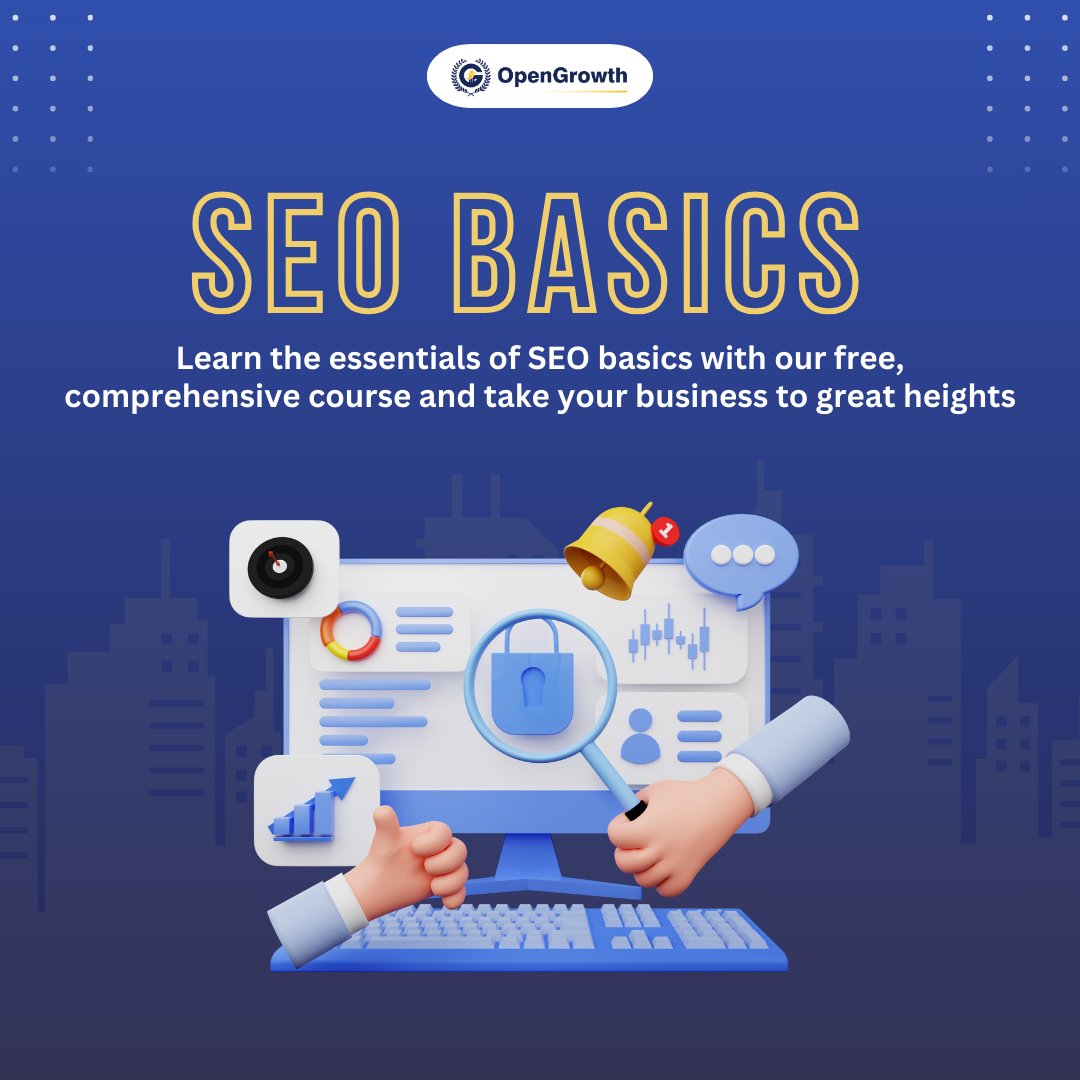 opengrowth_'s tweet photo. The primary goal of SEO is to improve a website's visibility in search engine results pages (SERPs).
Learn SEO BASICS with our free comprehensive course and grow your business to new heights!!
#opengrowth #course #free #shortcourses #certification #SEO https://t.co/lP7QPuoLV9