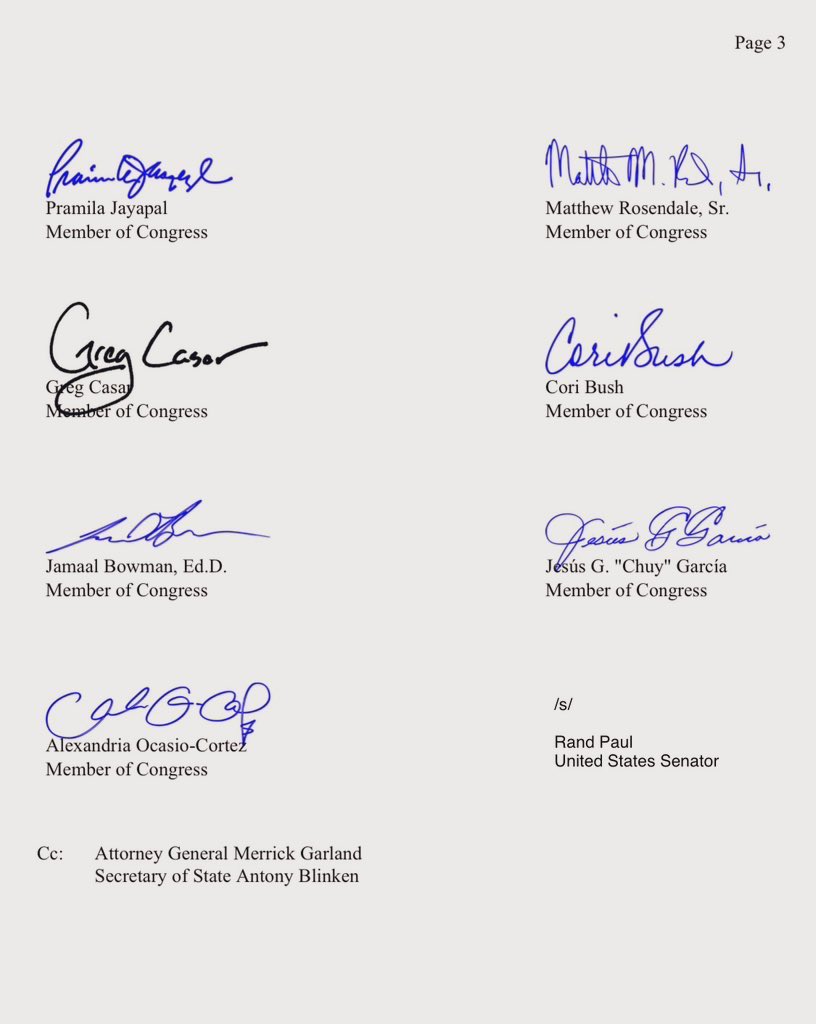 #FreeAssange Representative @RepMcGovern and I, along with 13 other representatives and @SenRandPaul, sent this bipartisan letter to President Biden, urging him to drop the prosecution of Julian Assange: Dear President Biden, As Members of Congress deeply committed to the