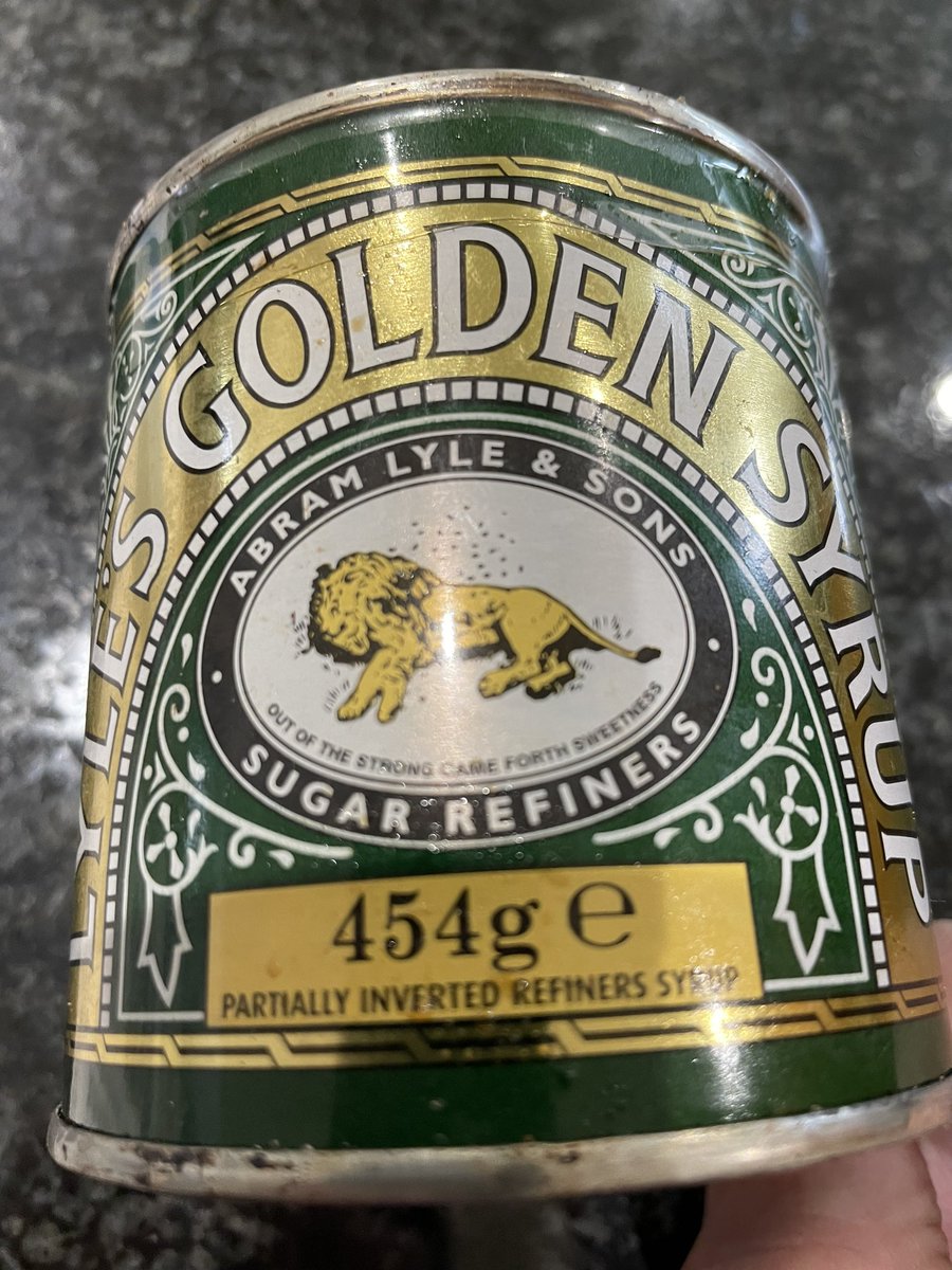 Had no idea the Tate &amp; Lyle logo depicted a dead lion - I thought he was asleep - I’d better hold on to this tin found at the back of the, cupboard best before 2016 🤦🏻‍♀️🤦🏻‍♀️, for a future Antiques Roadshow
