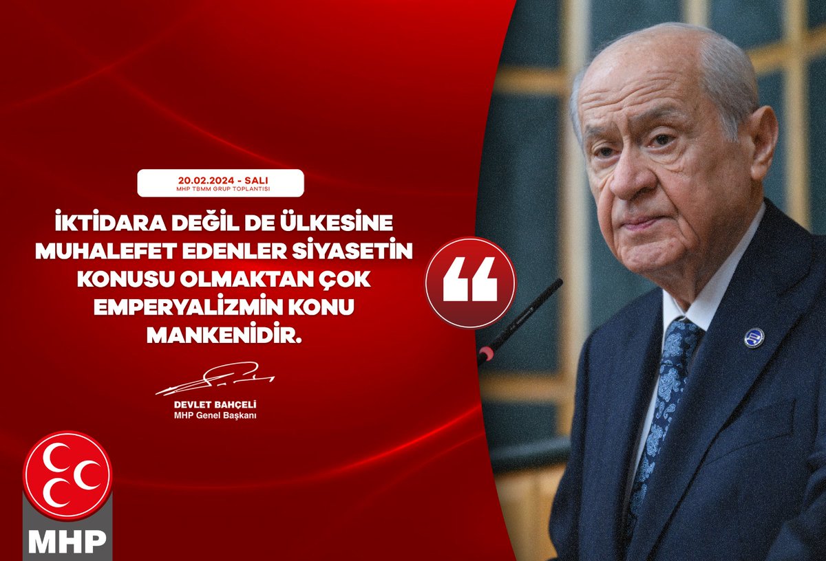 İktidara değil de ülkesine muhalefet edenler siyasetin konusu olmaktan çok emperyalizmin konu mankenidir. MHP Genel Başkanı Devlet BAHÇELİ