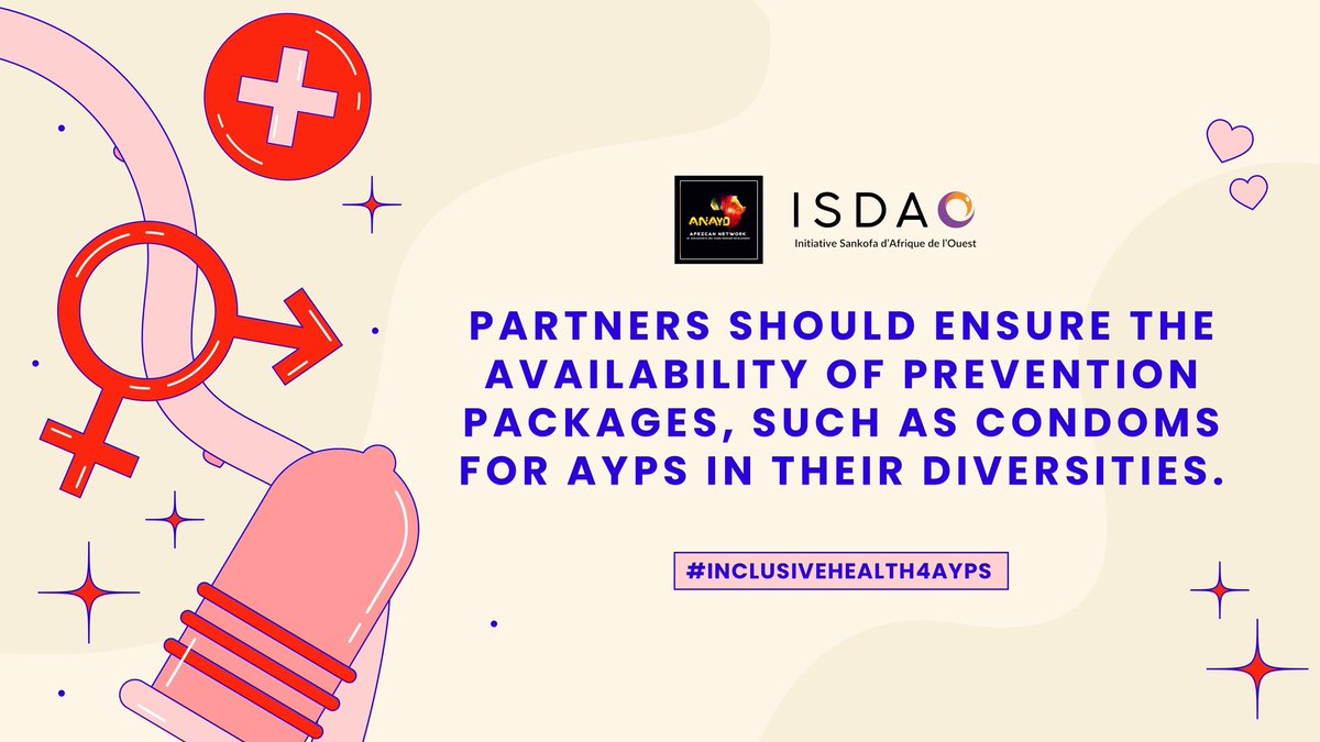 the availability of prevention packages like condoms and lubricants should be a priority to @nacanigeria and partners #InclusiveHealth4AYPs @anayd_africa
@ISDAOSankofa
@apyin1
@unicef 
@NACANigeria
@nascpfmoh
@Fmohnigeria