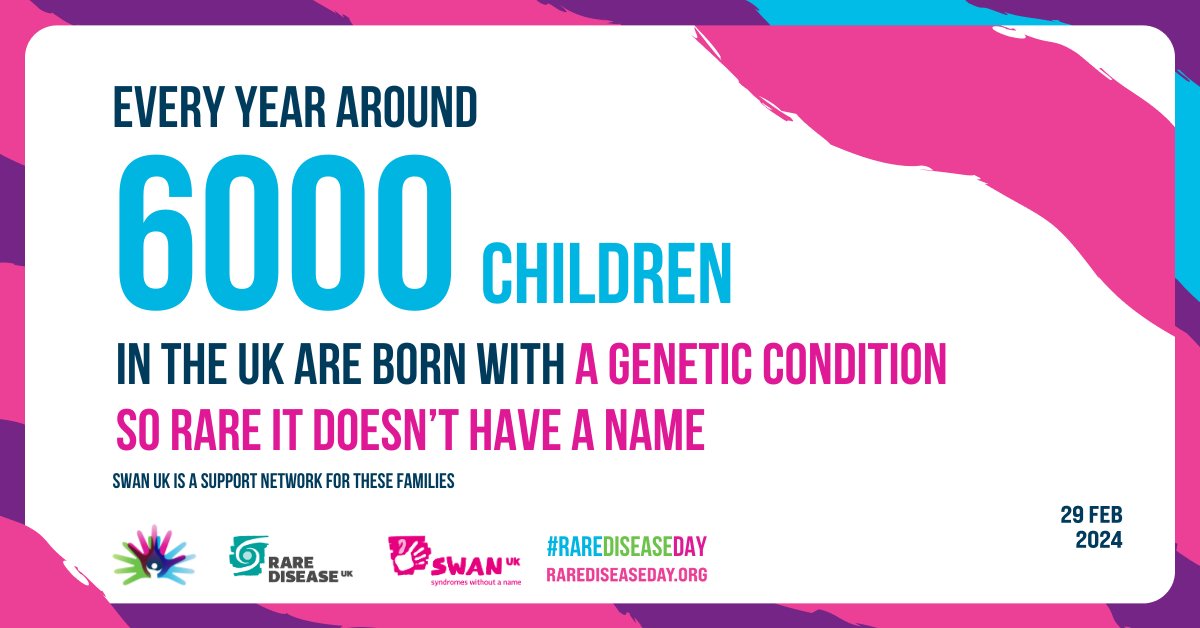 Can you imagine having a child with a condition so #rare it doesn't have a name? SWAN UK supports families affected by undiagnosed genetic conditions in the UK. @GeneticAll_UK #undiagnosed #SyndromeWithoutAName #StoriesBehindTheStats #RareDiseaseDay