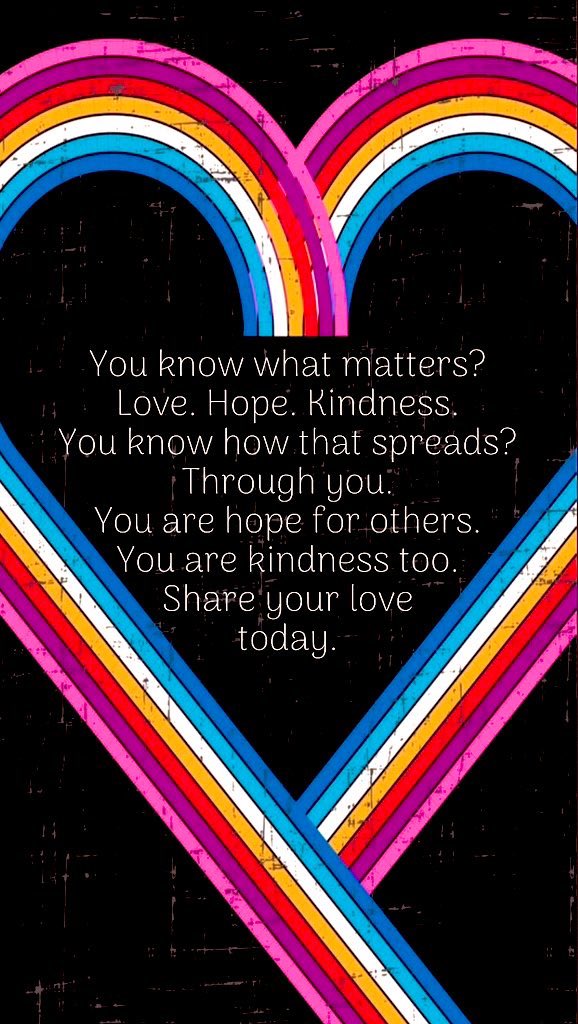 #DailyLoveNote 🩷🩷🩷 You know what matters? Love. Hope. Kindness You know how that spreads? Through you. You are hope for others. You are kindness too. Share your love today. #HappyTuesday everyone🩷🩷 #JoyTrain #TuesdayMotivation #LightUpTheLove #LUTL #KindnessMattersッ…