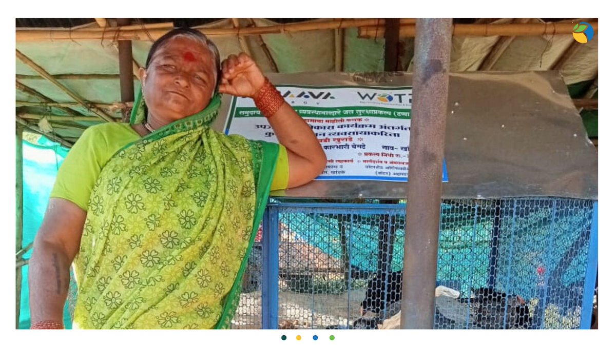WOTRIndia's tweet image. 52 women in 4 villages of Ahmednagar district in #Maharashtra receive hen shelters under a project by APRAAVA and WOTR. Earlier having no stable sources of income, they are now finding financial stability by owning poultry businesses. 🌟👩‍🌾

#WOTR4Development #WOTRat30