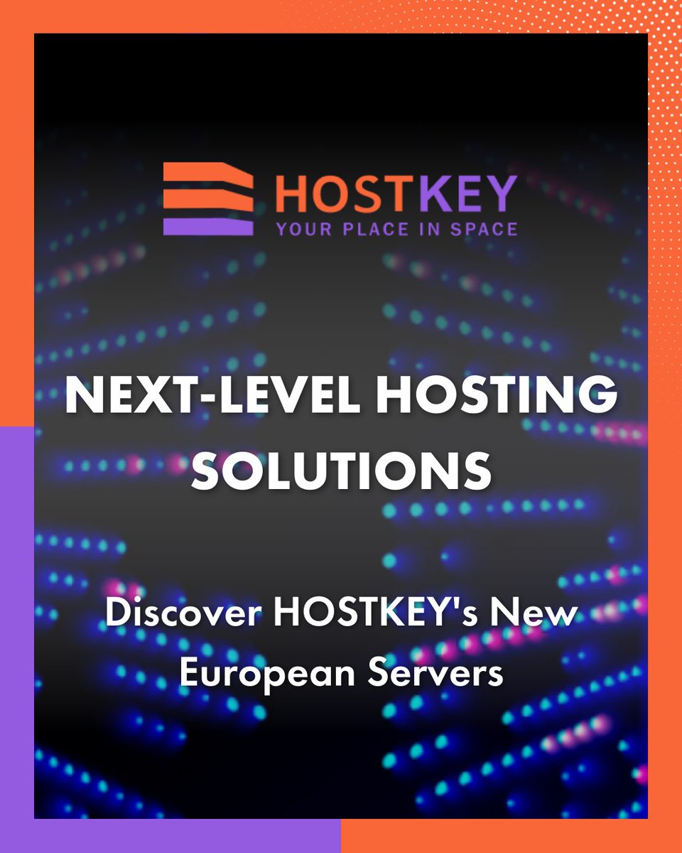 Hostkey's tweet image. Looking for the latest in hardware? Need to upgrade your digital infrastructure? Explore what HOSTKEY has in store. Stay ahead with HOSTKEY&apos;s cutting-edge technology!
For more details, check out our website: hostkey.com/news/90-new-se…
#HOSTKEY #DataCenters #ServerSolutions #TechNews