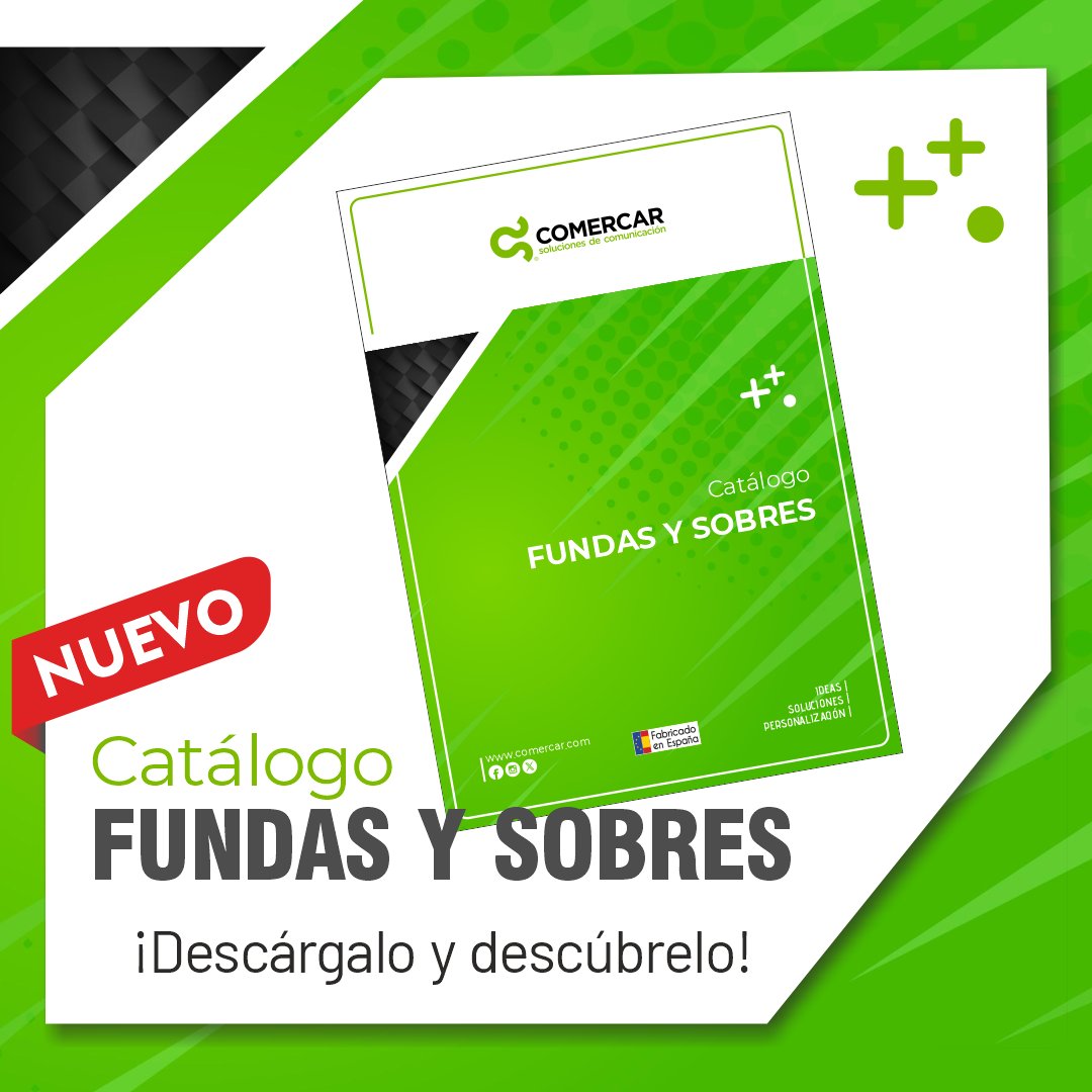 ComercarSC's tweet image. Nuevo #catálogo de #fundas para la #documentación más habitual del día a día.

Descárgalo y descúbrelo en comercar.com.

#Comercar #SomosFabricantes #Comunicación #Publicidad #Marketing #Promoción #Merchandising #Eventos #IFEMA #IFEMAMadrid #Aimfap #Promogift #Cprint
