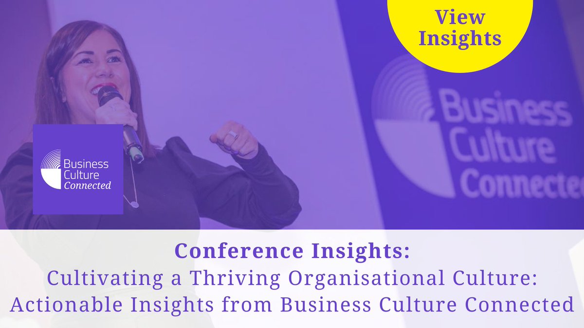 How can we learn from teams who’ve driven performance and productivity through an exceptional organisational culture? Read the top insights from the last Business Culture Connected conference and sign up to join us at the next one on 9th May! businesscultureawards.com/business-cultu… #HR