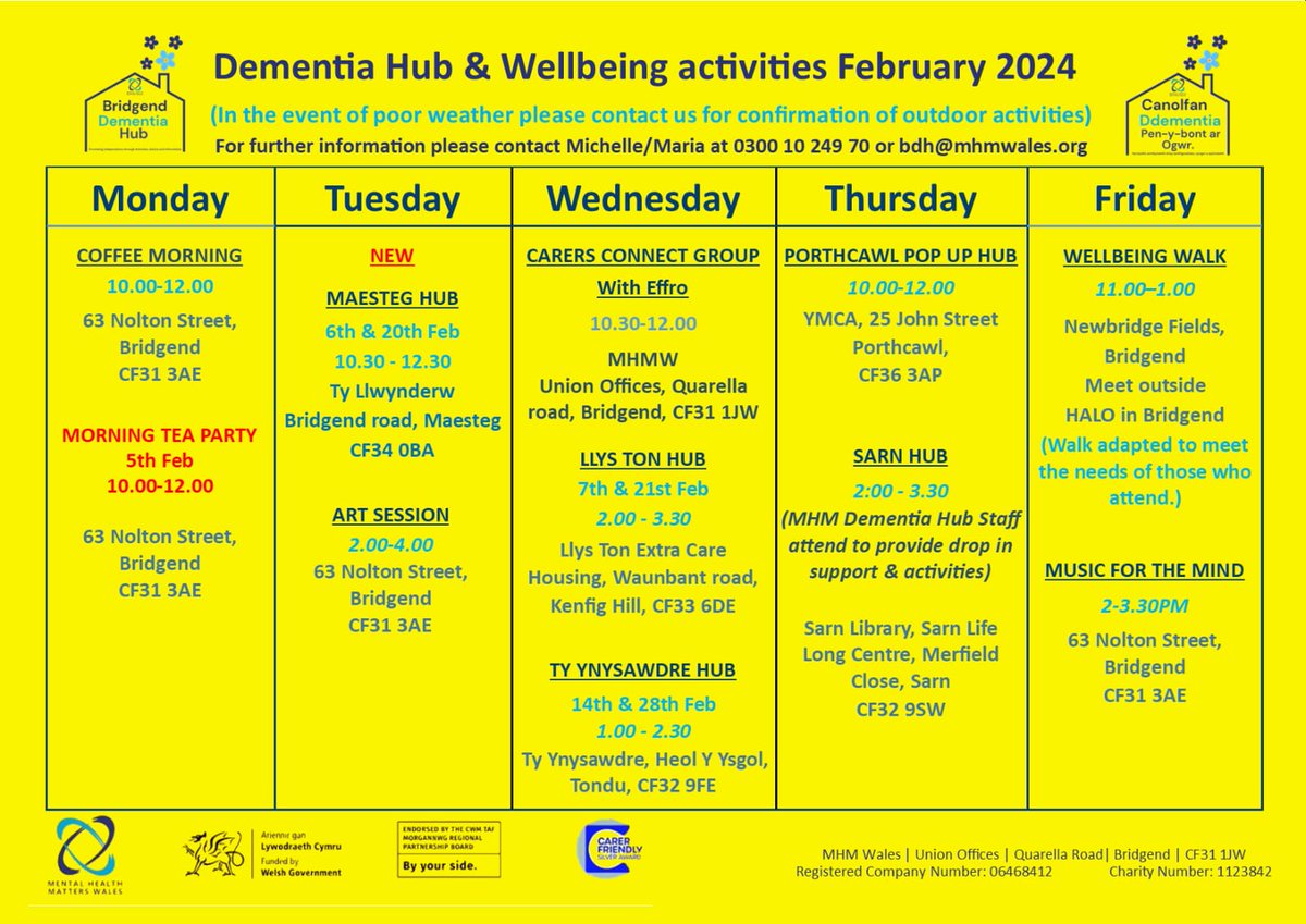 Our #dementiahub offers a wide variety of support throughout the borough for all those living with dementia and their carers. 
No need to book, just pop in to our sessions. Warm and friendly atmosphere and hot drinks supplied.

#bdh 
#dementia
#dementiaservices 
#community