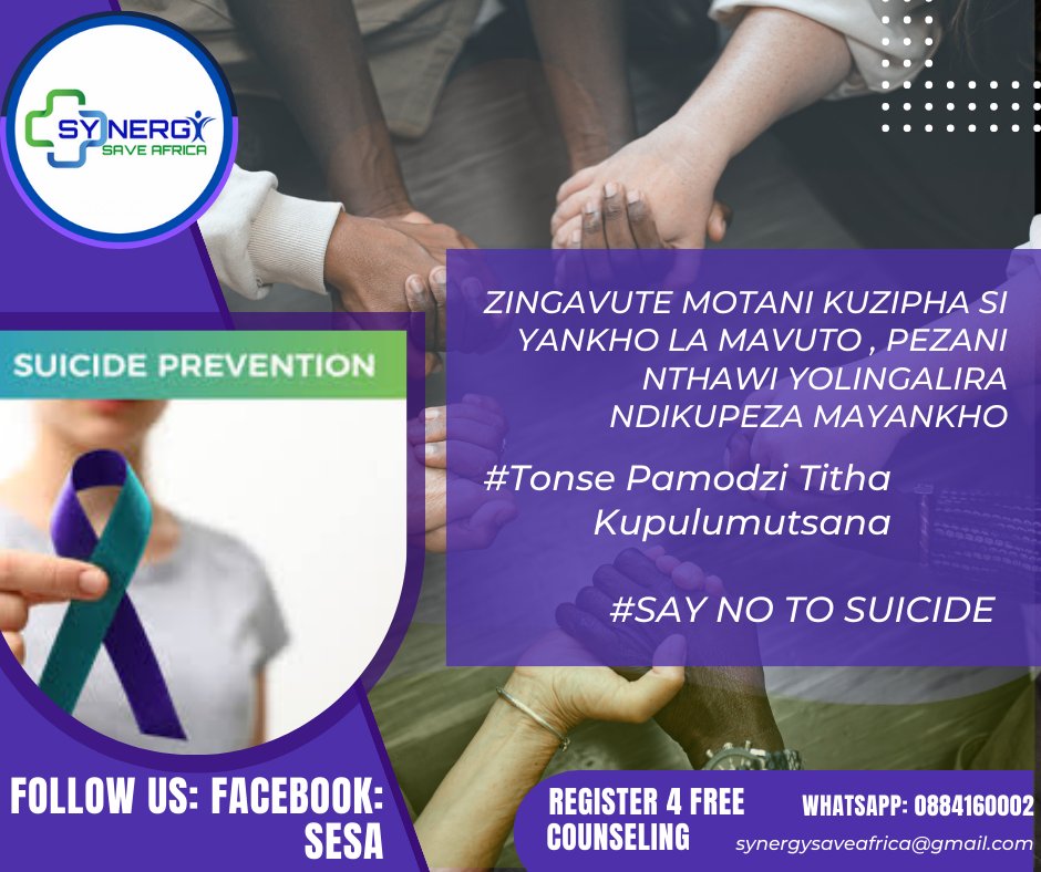 Kambuzi1's tweet photo. Any problem is not worth your life. 

Let's do it together, contact us for counseling and moral support.

Together, Nurturing our potential and life wellbeing.

#mentalhealthmatters #nosuicide #ThinkPositiveChallenge 

SESA @followers https://t.co/SuQhy9WtRo