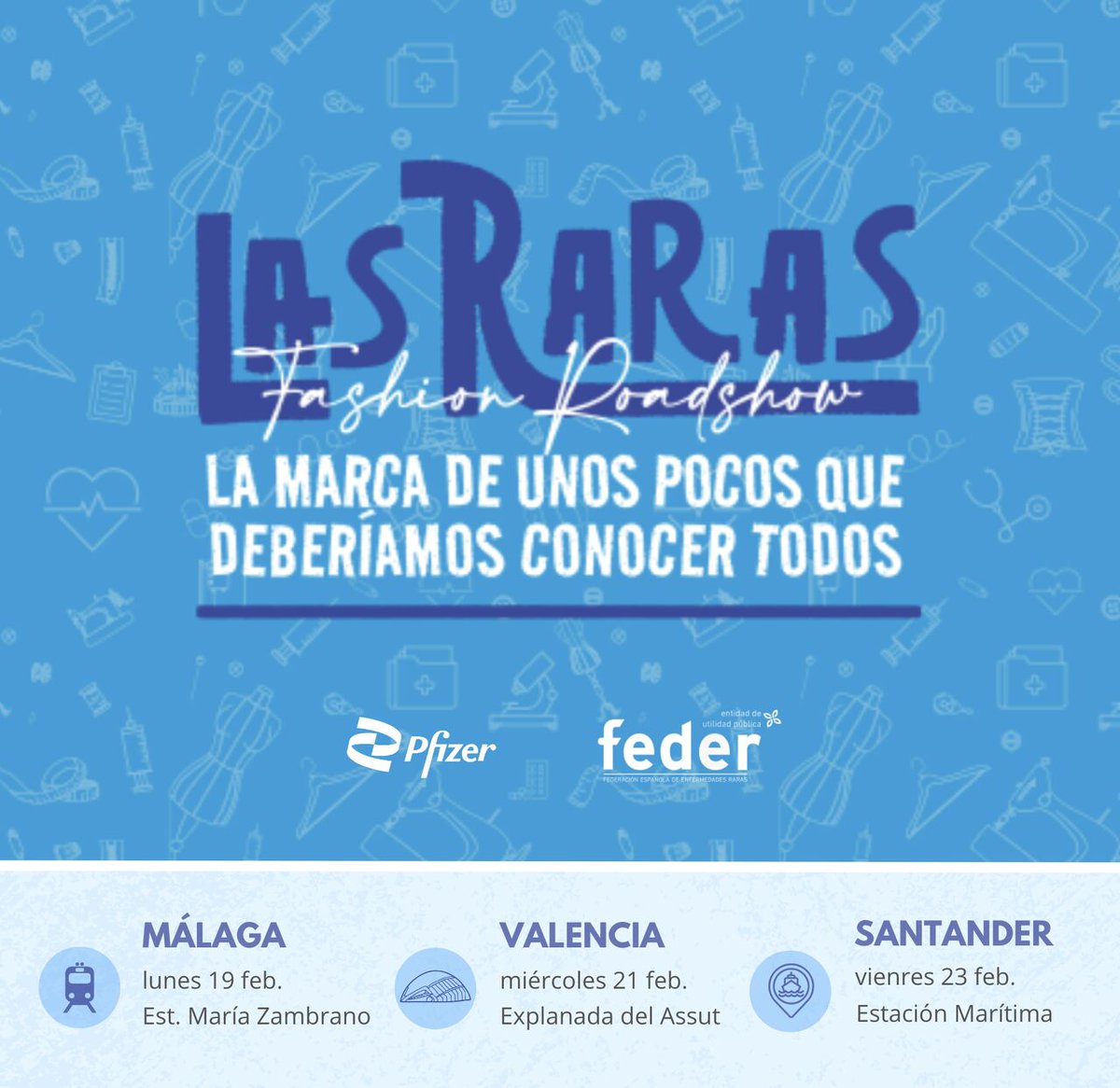 Canal_CESINE's tweet image. 🔈 Este viernes no puedes perderte en la Estación Marítima de #Santander los diseños que 👉 Alai Madruga y Beatriz Acosta, estudiantes de 3º de #DiseñodeModa de #CESINE, han creado para &apos;Las Raras&apos;, un proyecto de @pfizer y @FEDER_ONG para 👀 visibilizar las #EnfermedadesRaras.