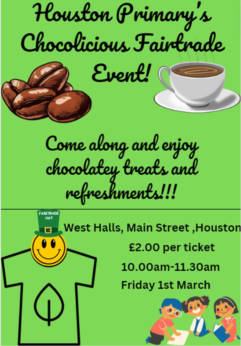 Fairtrade Chocolicious Morning
Please see ParentPay for more details and to purchase tickets.
